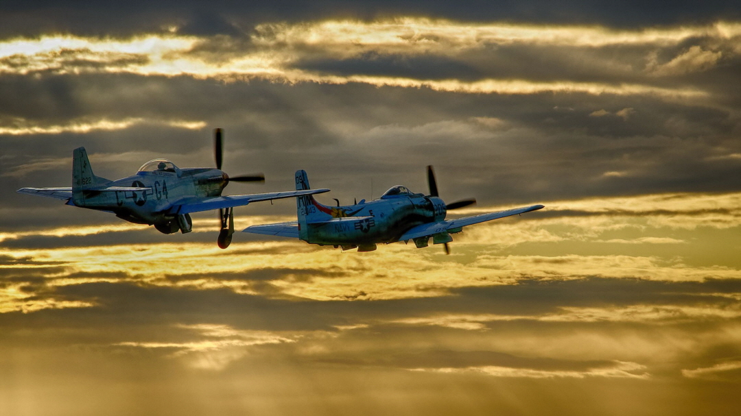 Mustang P-51D und A1-Skyraider